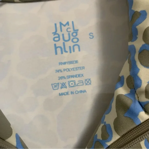 J McLaughlin Shirt Top Womens S Catalina Cloth Leopard Print Golf Tennis 1/4 Zip - Picture 16 of 16